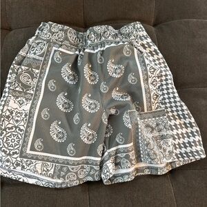 Kinetic Paisley Patterned Shorts
